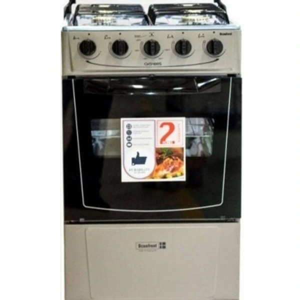Scanfrost Cooker 4 Gas Burners With Gas Oven Grey