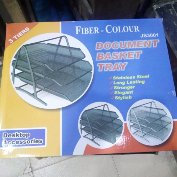 Fibre Colour Office Document Tray 3 Tiers | Desktop File Organize